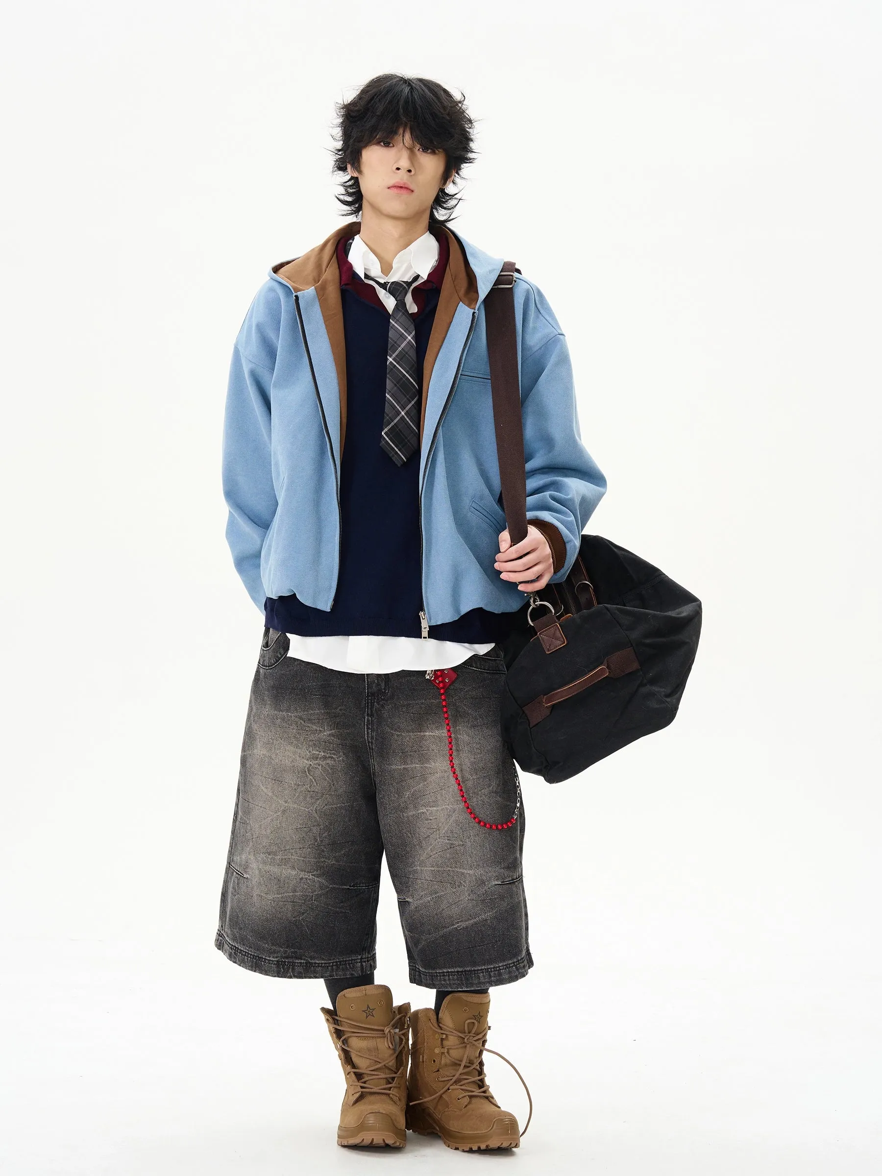 Hooded Denim Jacket