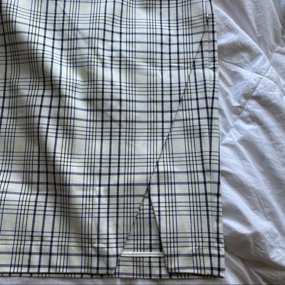 NWT! Banana Republic- Bi-stretch Plaid Pencil Skirt- Size 0
